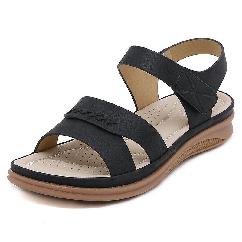 Flores Full Grain Velour Leather Women’s Wide Sandals | Comfort Sandals Comfort Sandals Comfort Sandals