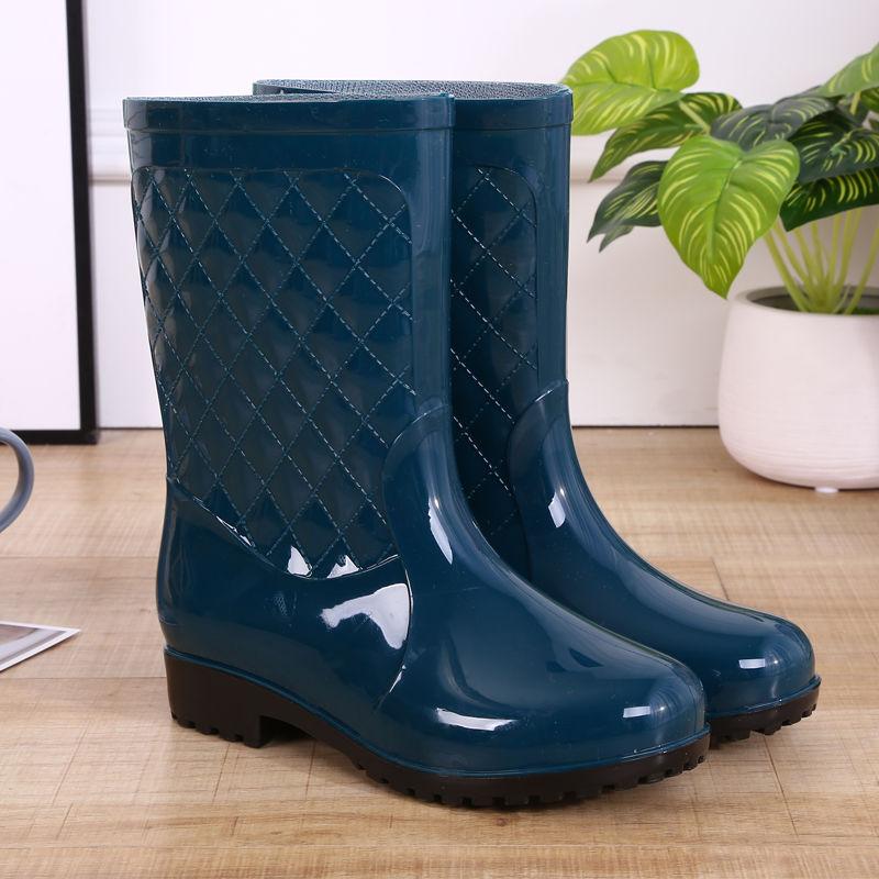 Refined Gloss Rubber Quilt Women’s Short Wellington Boots | Wellington Boots Boots Mid Calf Boots